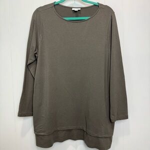 J.Jill Layered Look Scoop Neck Sweater Tunic Top Size 1X